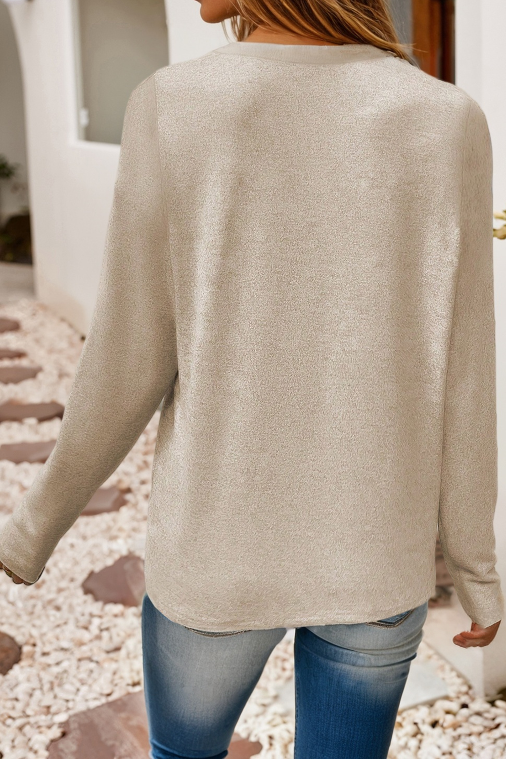 Leopard Detail Long Sleeve Top