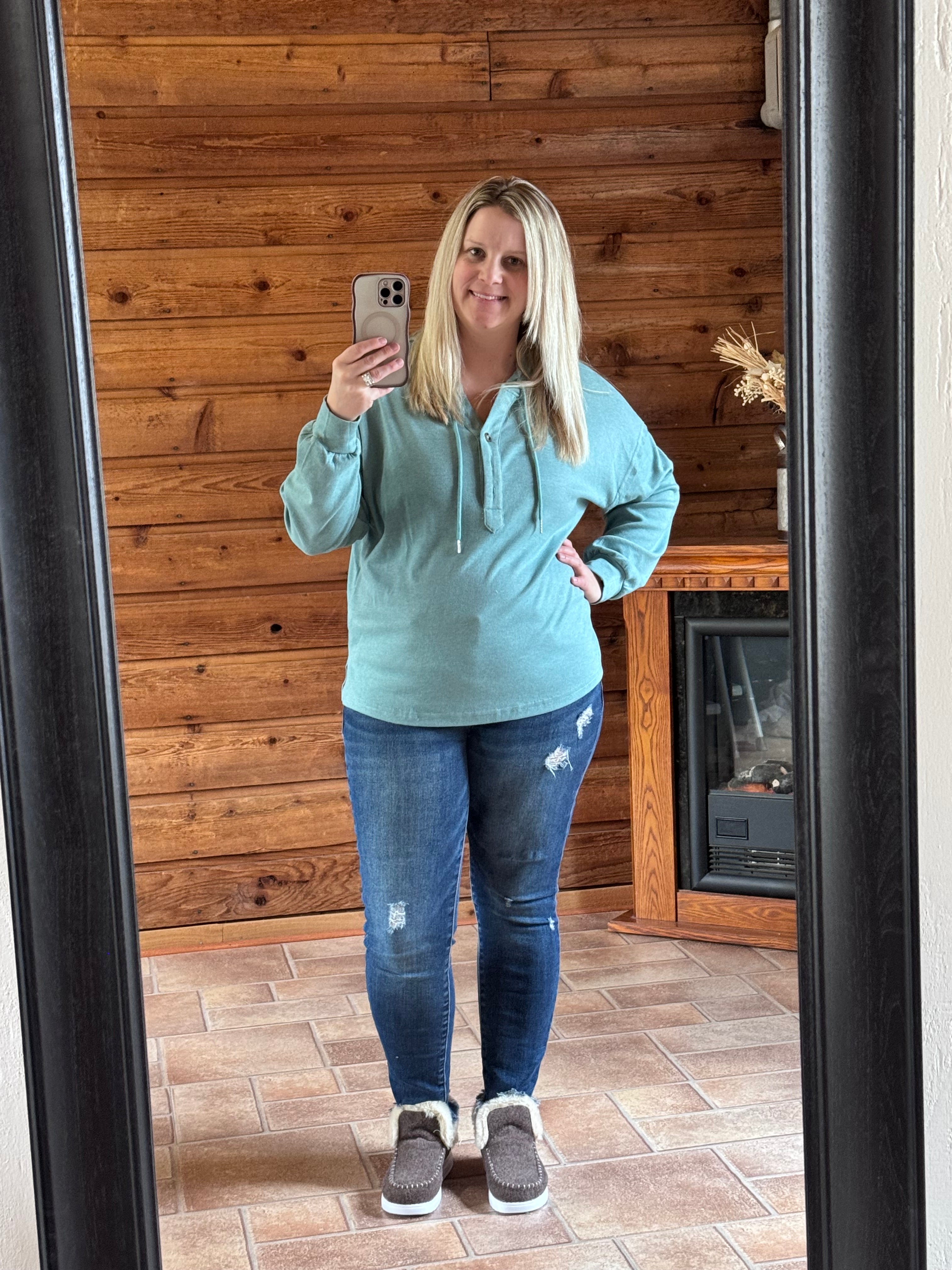 Hooded t-shirt - teal