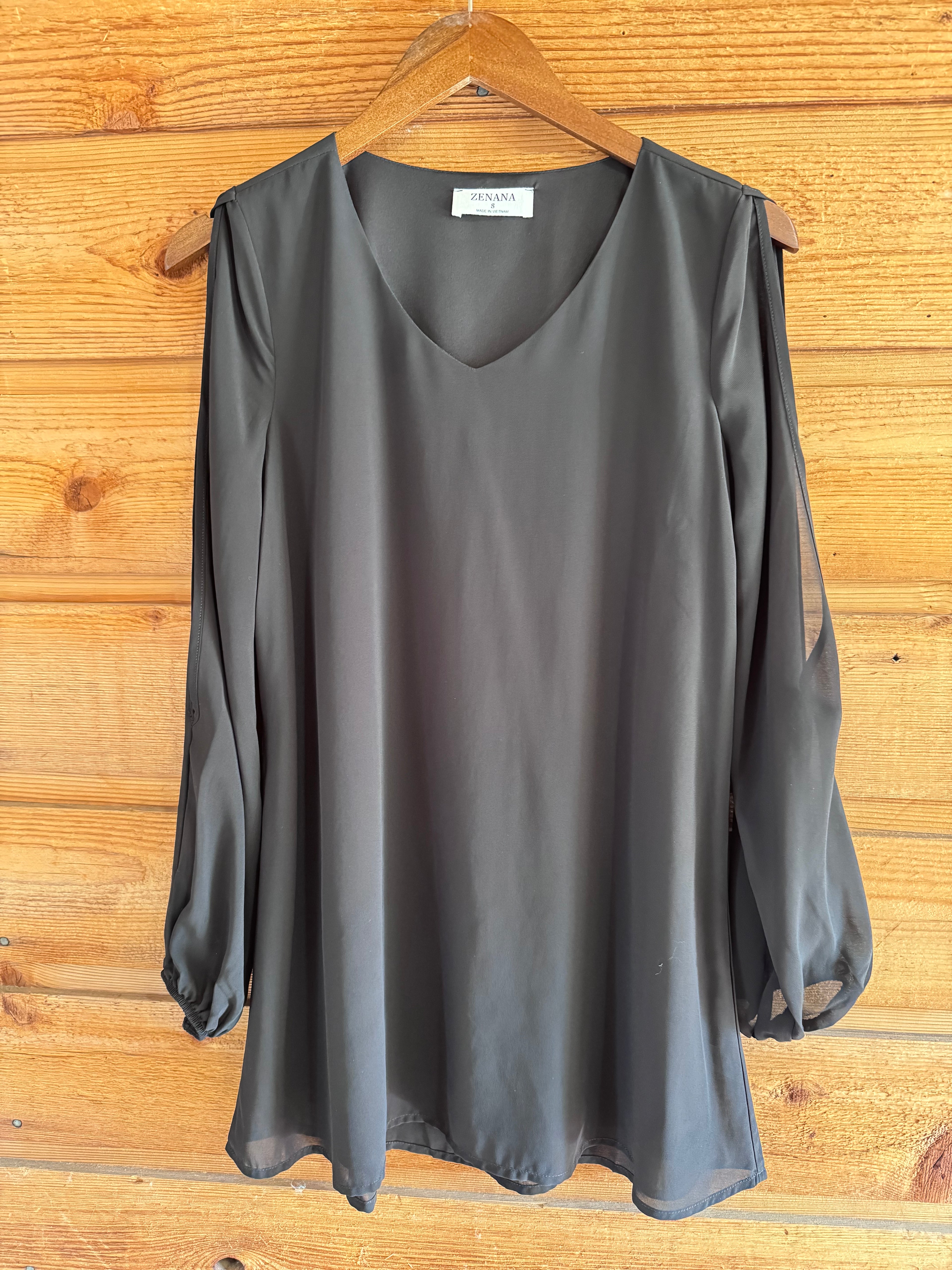Chiffon Open Sleeve Top