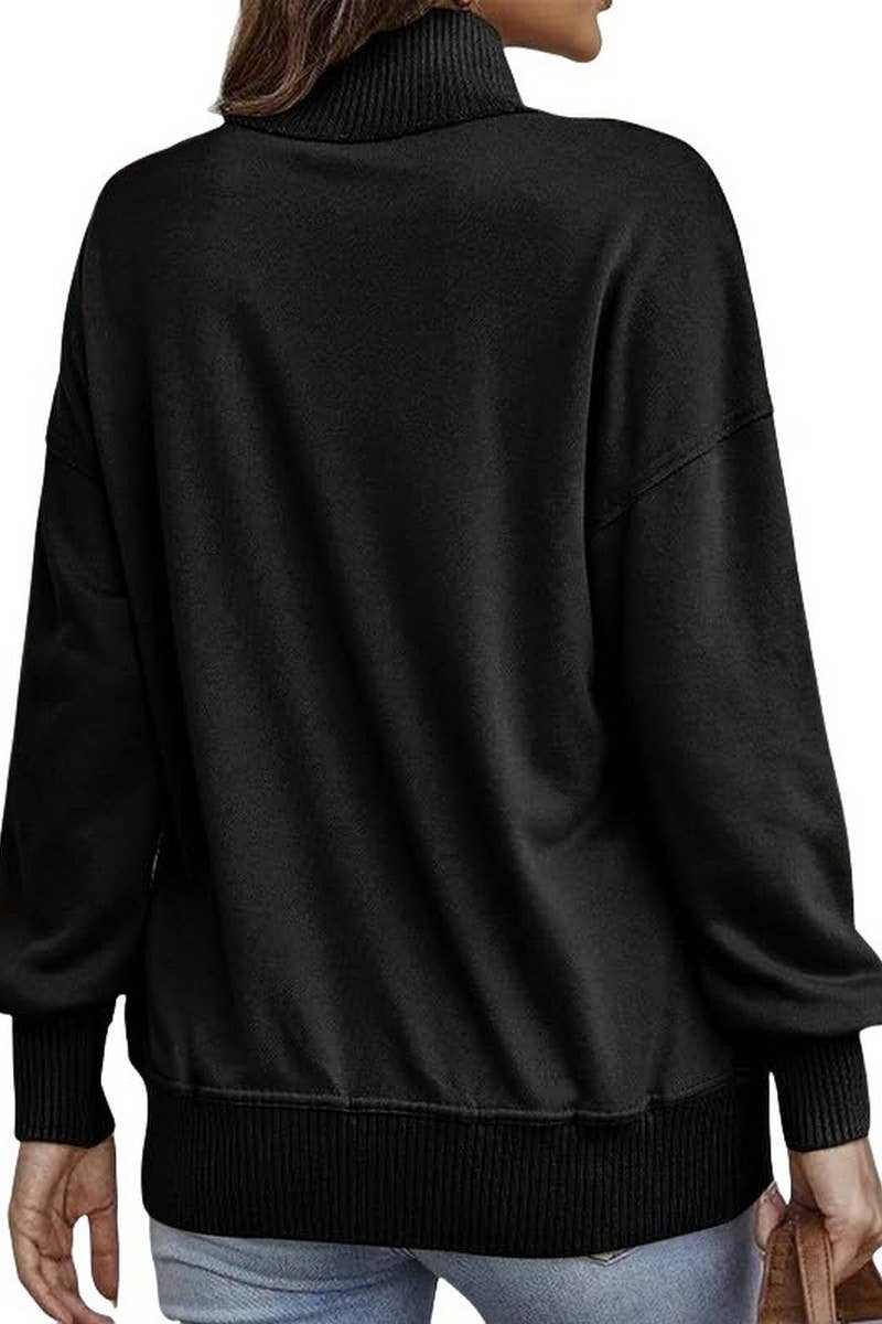 Button Sweatshirt - Black